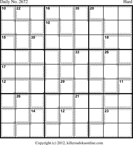 Killer Sudoku for 4/12/2013