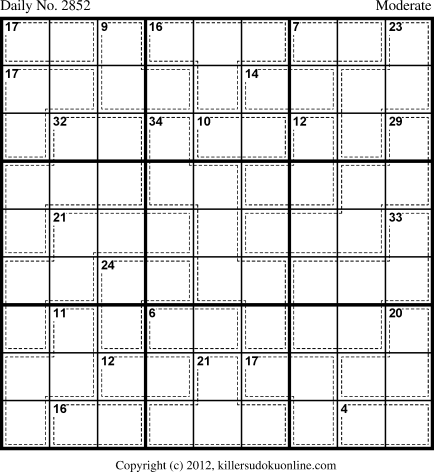 Killer Sudoku for 10/9/2013