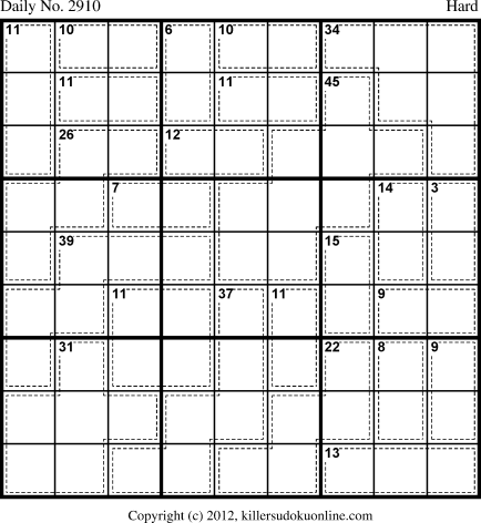 Killer Sudoku for 12/6/2013
