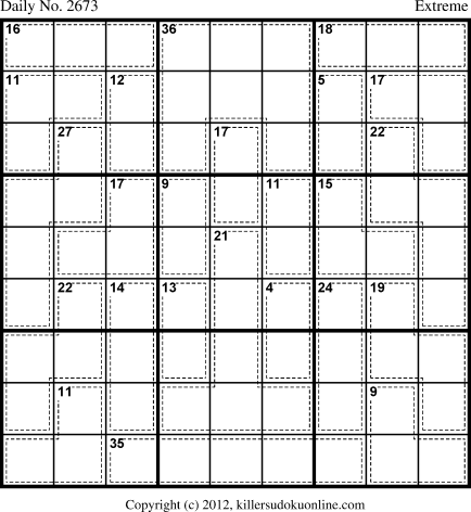 Killer Sudoku for 4/13/2013