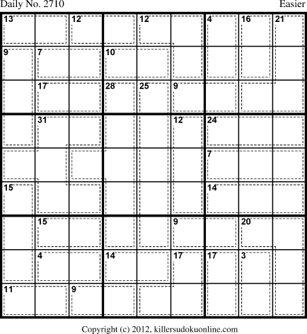 Killer Sudoku for 5/20/2013