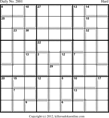 Killer Sudoku for 11/7/2013