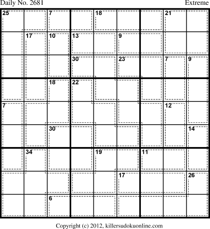 Killer Sudoku for 4/21/2013
