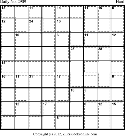 Killer Sudoku for 12/5/2013