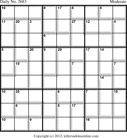 Killer Sudoku for 4/23/2013