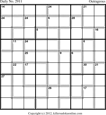 Killer Sudoku for 12/7/2013