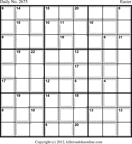 Killer Sudoku for 4/15/2013