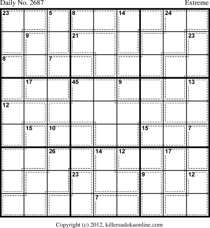 Killer Sudoku for 4/27/2013