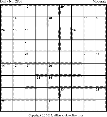 Killer Sudoku for 8/21/2013