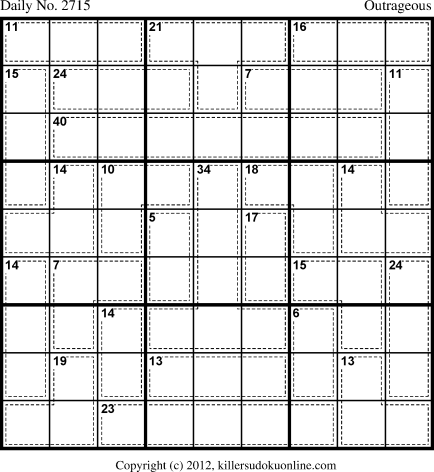 Killer Sudoku for 5/25/2013