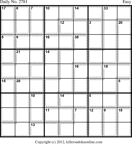 Killer Sudoku for 7/30/2013