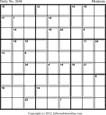 Killer Sudoku for 3/19/2013