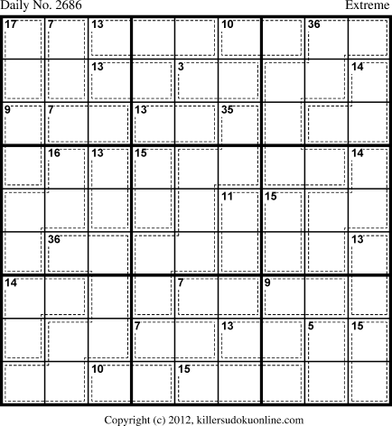 Killer Sudoku for 4/26/2013