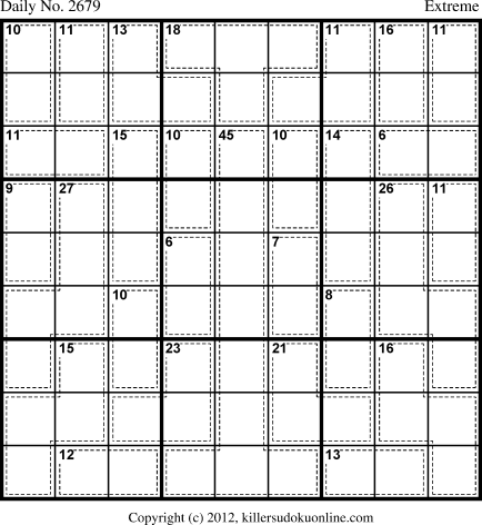 Killer Sudoku for 4/19/2013