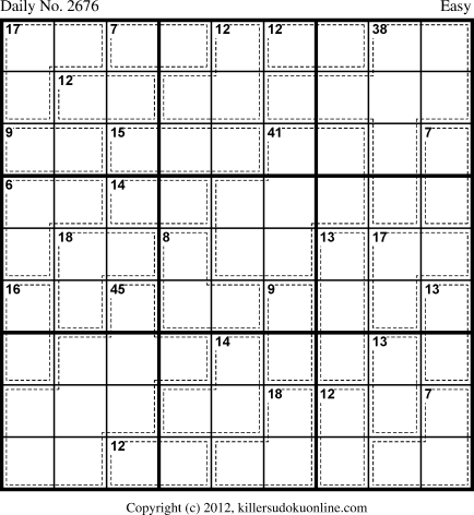 Killer Sudoku for 4/16/2013