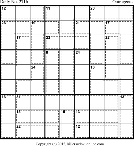 Killer Sudoku for 5/26/2013