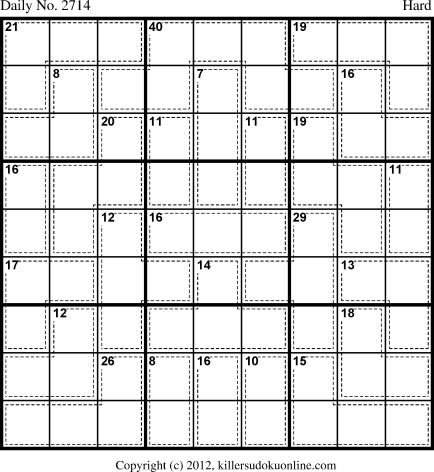 Killer Sudoku for 5/24/2013