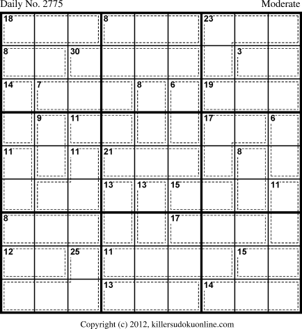 Killer Sudoku for 7/24/2013