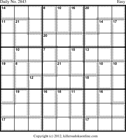 Killer Sudoku for 9/30/2013