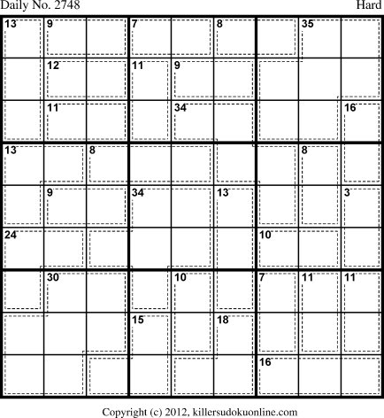 Killer Sudoku for 6/27/2013
