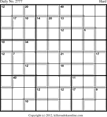 Killer Sudoku for 7/26/2013