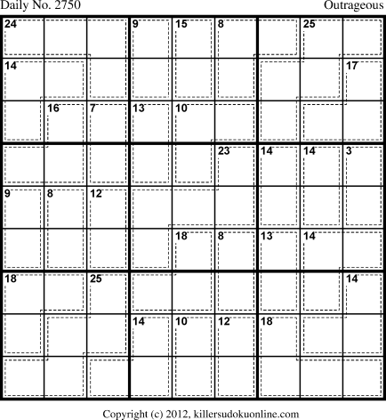 Killer Sudoku for 6/29/2013