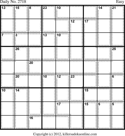 Killer Sudoku for 5/28/2013