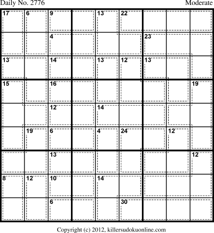 Killer Sudoku for 7/25/2013
