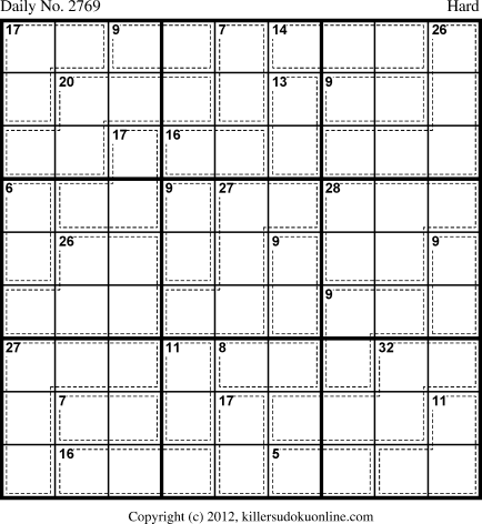 Killer Sudoku for 7/18/2013