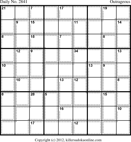 Killer Sudoku for 9/28/2013