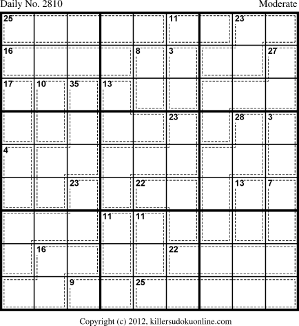 Killer Sudoku for 8/28/2013