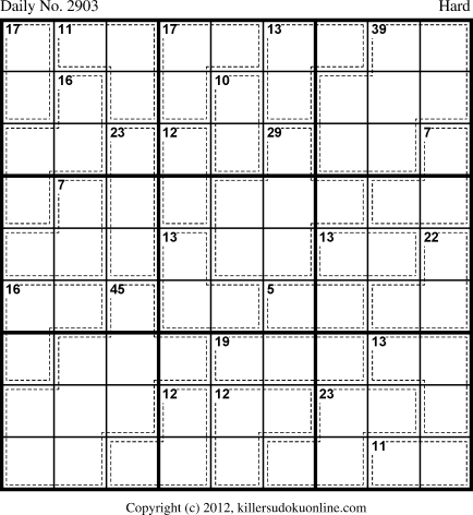 Killer Sudoku for 11/29/2013