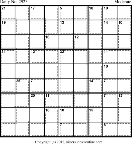 Killer Sudoku for 12/19/2013