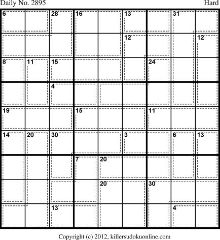 Killer Sudoku for 11/21/2013