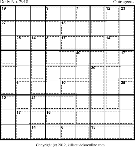 Killer Sudoku for 12/14/2013