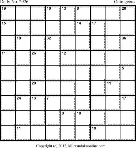 Killer Sudoku for 12/22/2013