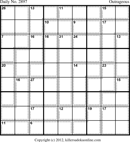 Killer Sudoku for 11/23/2013