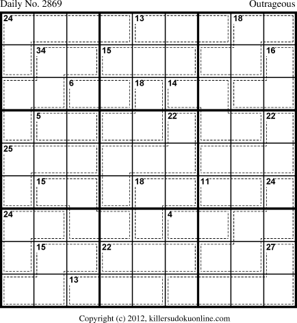 Killer Sudoku for 10/26/2013