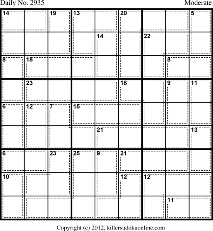 Killer Sudoku for 12/31/2013