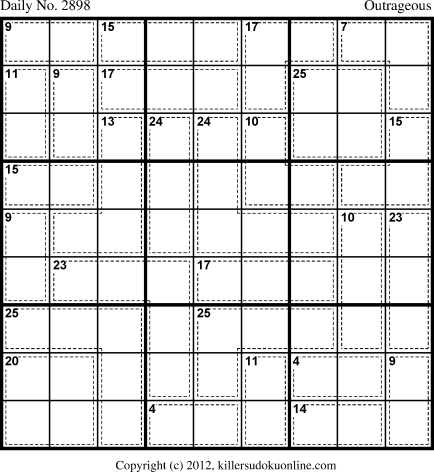 Killer Sudoku for 11/24/2013