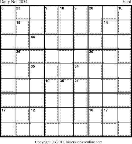 Killer Sudoku for 10/11/2013