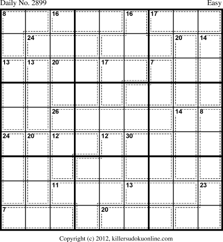 Killer Sudoku for 11/25/2013