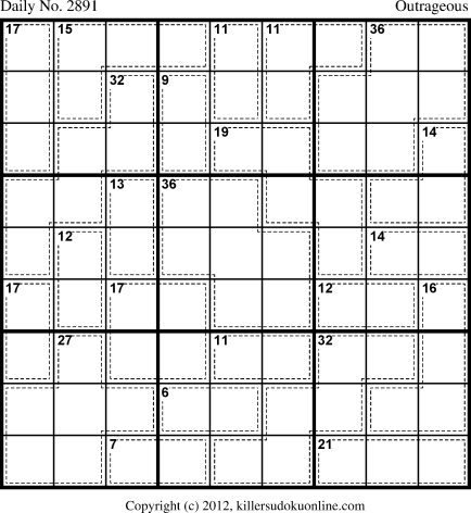 Killer Sudoku for 11/17/2013