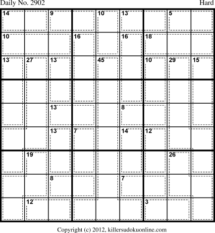 Killer Sudoku for 11/28/2013