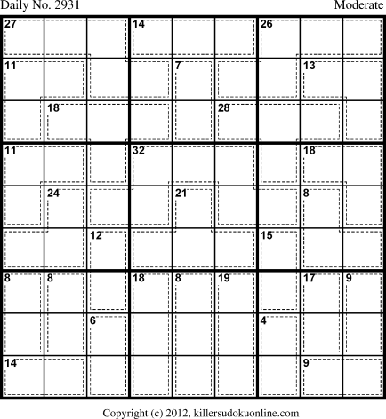 Killer Sudoku for 12/27/2013