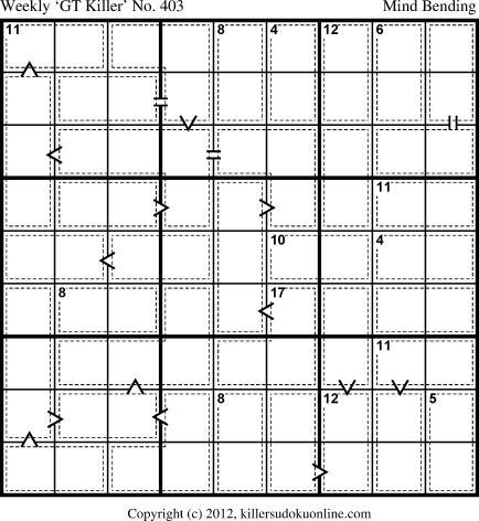 Killer Sudoku for 12/30/2013