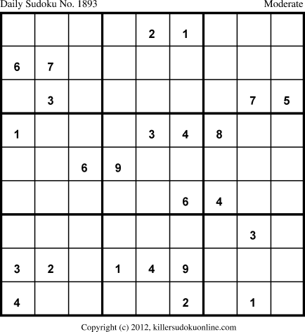 Killer Sudoku for 5/9/2013