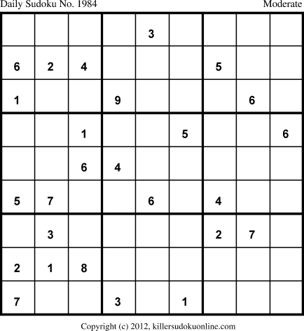 Killer Sudoku for 8/8/2013