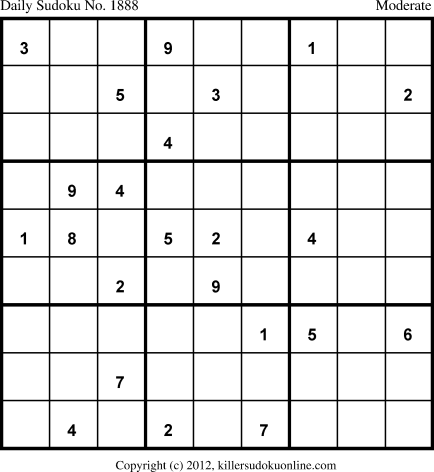Killer Sudoku for 5/4/2013