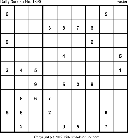 Killer Sudoku for 5/6/2013